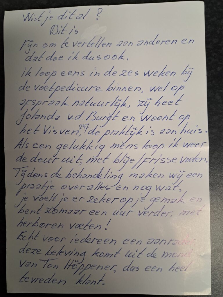 Handgeschreven review